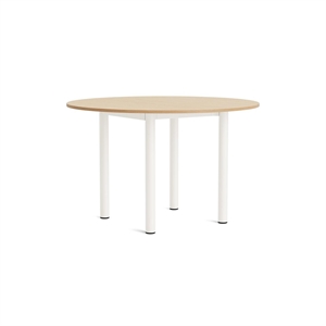 Mesa de Comedor Redonda HAY Annex Ø120 Roble Lacado/ Blanco Crema
