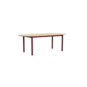Mesa de Comedor Rectangular HAY Annex L220 Roble Lacado/rojo Granero