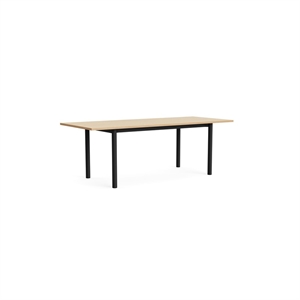 Mesa de Comedor HAY Annex Overhang L220 Gris Oscuro/roble Lacado