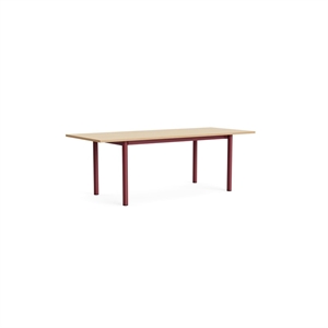 Mesa de Comedor HAY Annex Overhang L220 Roble lacado/Rojo Granero