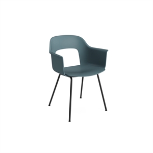 Silla de Comedor HAY Layout 211 con Reposabrazos, Color Océano y Negro