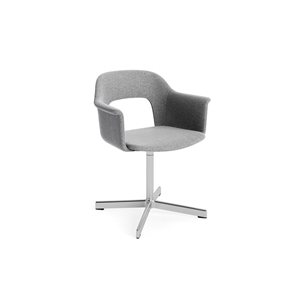 Silla de Comedor HAY Layout 234 con Reposabrazos y Asiento Giratorio Hallingdal 130/ Aluminio