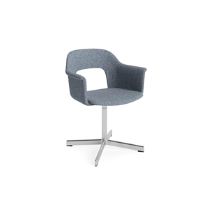 Silla de comedor HAY Layout 234 con reposabrazos y asiento giratorio Vanir 733/ Aluminio