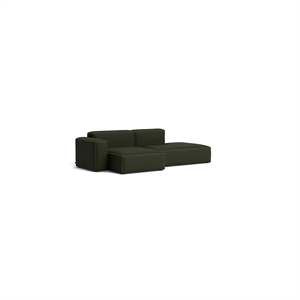 Sofá HAY Mags Soft Low de 2,5 Plazas, Combinación de 3 Plazas, Izquierda, Maglia, Verde Oscuro