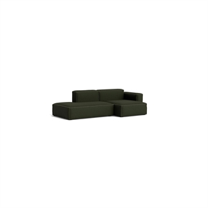 Sofá HAY Mags Soft Low de 2,5 Plazas, Combinación de 3 Plazas, Derecha, Maglia, Verde Oscuro