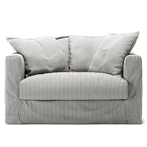 Sillón Loveseat Decotique Le Grand Air de Fresno a Rayas y Lino