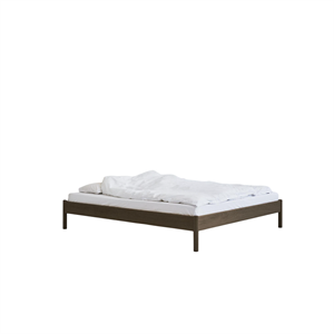 Estructura de Cama Rye Sleep Alken sin Cabecero 180x210 Roble Ahumado
