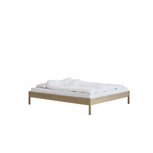 Estructura de Cama Rye Sleep Alken sin Cabecero, 150 x 210 Cm, Roble Tratado con Jabón