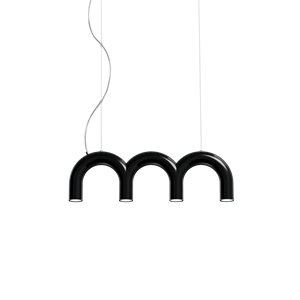 Colgante Triplete Arco Lámpara colgante Negro