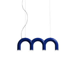 Colgante Triplete Arco Lámpara colgante Azul