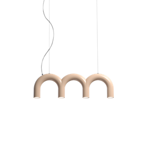 Lámpara colgante Triplete Arco Oblure Desnudo