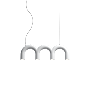 Lámpara colgante Triplete Arco Oblure Blanco