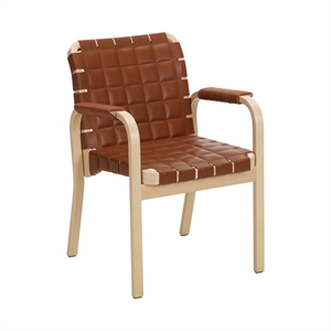 Silla de Comedor artek A45, Abedul/coñac.