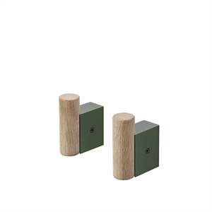 Muuto Gancho Adjunto Roble/Verde Verde 2uds.