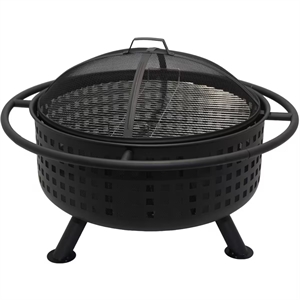 Chimenea Mareld con Protección Contra Chispas, Grande, Negro