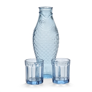 Serax Fish & Fish Jarra y 2 vasos M Azul
