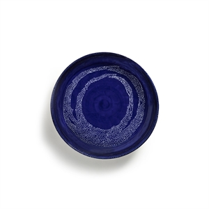 Bol para servir Serax Feast M Azul Oscuro/ Blanco