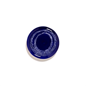 Plato Serax Feast L Blanco/ Puntos Azul Oscuro