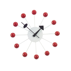 Reloj Vitra Ball Clock Rojo