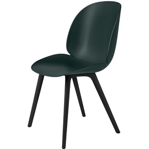 Silla de Comedor GUBI Beetle Base de Plástico Negro/Verde Oscuro