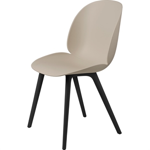 Silla de Comedor GUBI Beetle Base de Plástico Negro/Beige Nuevo