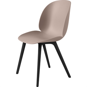 Silla de Comedor GUBI Beetle Base de Plástico Negro/Rosa Dulce