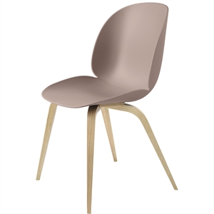 GUBI Beetle Silla de Comedor Base de Madera Roble Semi Mate/ Rosa Dulce