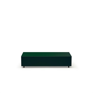 Mesa de Centro Bloc con Cajón de Established & Sons, L120, Verde Botella Brillante, Verde Pino y Verde Señal