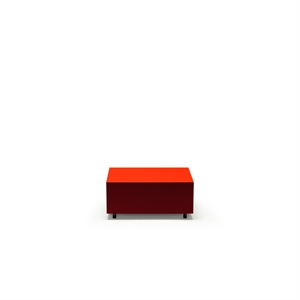 Mesa de Centro Bloc con Cajón de Established & Sons , L64, Color Rojo Brillante/burdeos/arcilla