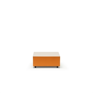 Mesa de Centro Bloc con Cajón de Established & Sons , L64, Gris Brillante, Naranja Quemado y Gris Pálido