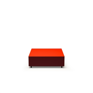 Mesa de Centro Bloc con Cajón de Established & Sons , L85, Rojo Brillante/burdeos/arcilla