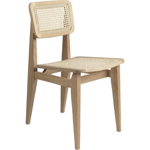 GUBI C-Chair Silla de Comedor Mimbre Francés/Roble