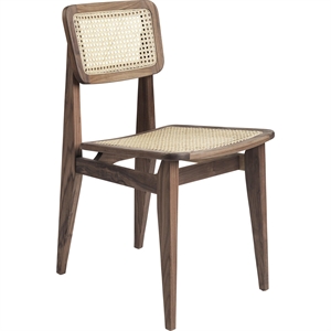 GUBI C-Chair Silla de Comedor Mimbre Francés/ Nuez Americano