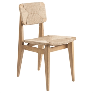 Silla de Comedor Gubi C-Chair con Cuerda de Papel y Roble Aceitado