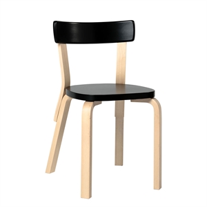 Silla de Comedor artek 69 Negro/ Abedul