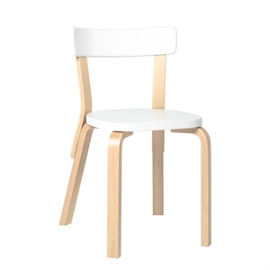 Silla de Comedor artek 69 Blanco/ Abedul