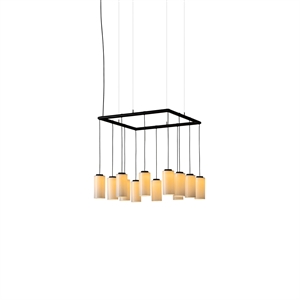 Santa & Cole Cirio Cuadrada Lámpara Colgante Blanco/Porcelana