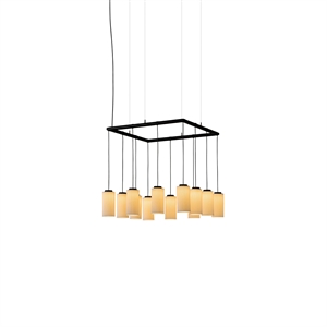 Santa & Cole Cirio Cuadrada Lámpara Colgante Blanco Pana/Porcelana