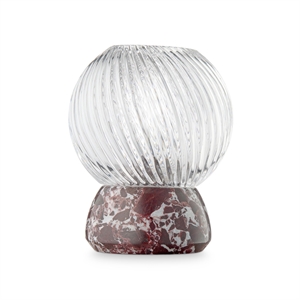 Candelabro Twist Of Marble Borgoña/ Transparente de Design By Us
