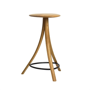 Taburete Clover de La Colección Ro en Roble Ahumado