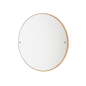 Espejo Circular Frama CM-1 de Roble Natural Mediano