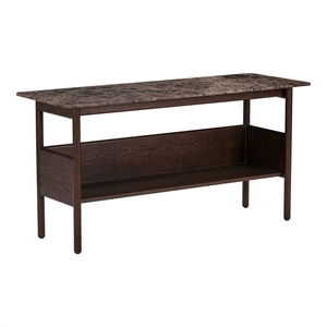 Wendelbo Collect Mesa consola 120x45 Mármol Emperador/roble marrón oscuro