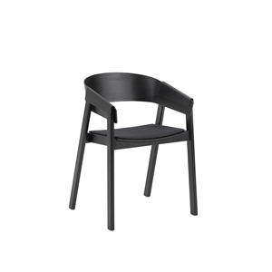 Muuto Cover Silla de Comedor con Reposabrazos Tapizada Remix 183/ Negro