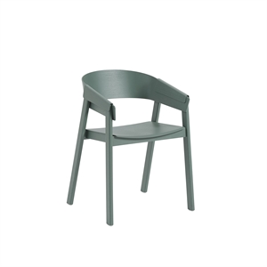 Silla de Comedor Muuto Cover con Reposabrazos Verde