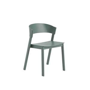 Silla de Comedor Muuto Cover con Base de Madera Verde