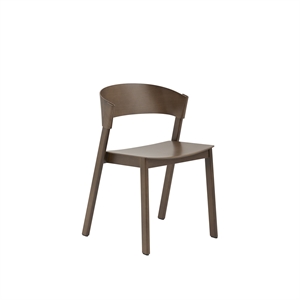 Silla de Comedor Muuto Cover con Base de Madera Marrón Oscuro