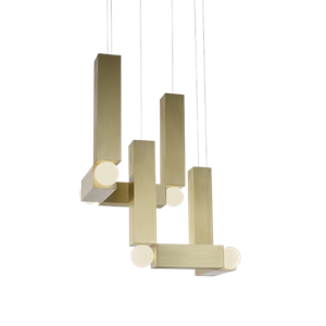 Lámpara Colgante Vesper Duo de Lee Broom con Rosetón en Oro Pulido