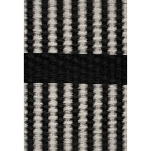 Woodnotes Alfombra Cut Stripe 140x200 Hilo De Papel/Piedra Negra