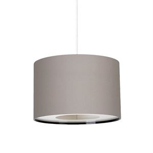 Darø Paso Lámpara Colgante Con Pantalla Gris Y Cable Blanco Mediana