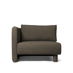 Ferm Living Dase Modul Sofá Izquierdo Soft Bouclé/Marrón Oscuro